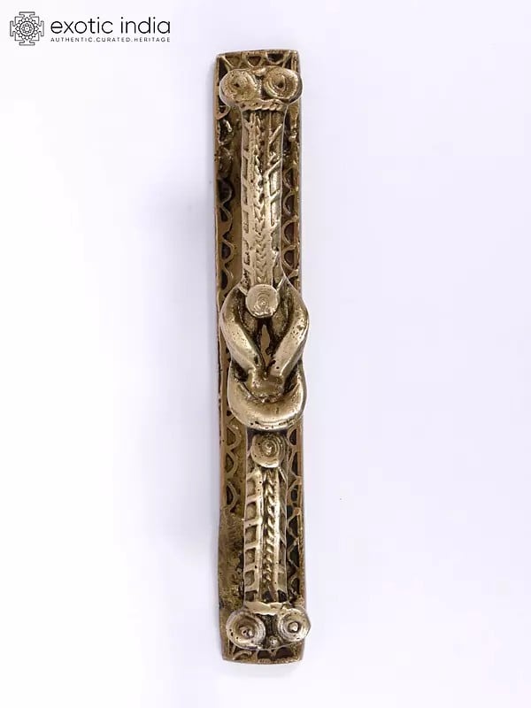 exotic india 6" Knot Design Brass Door Handle 