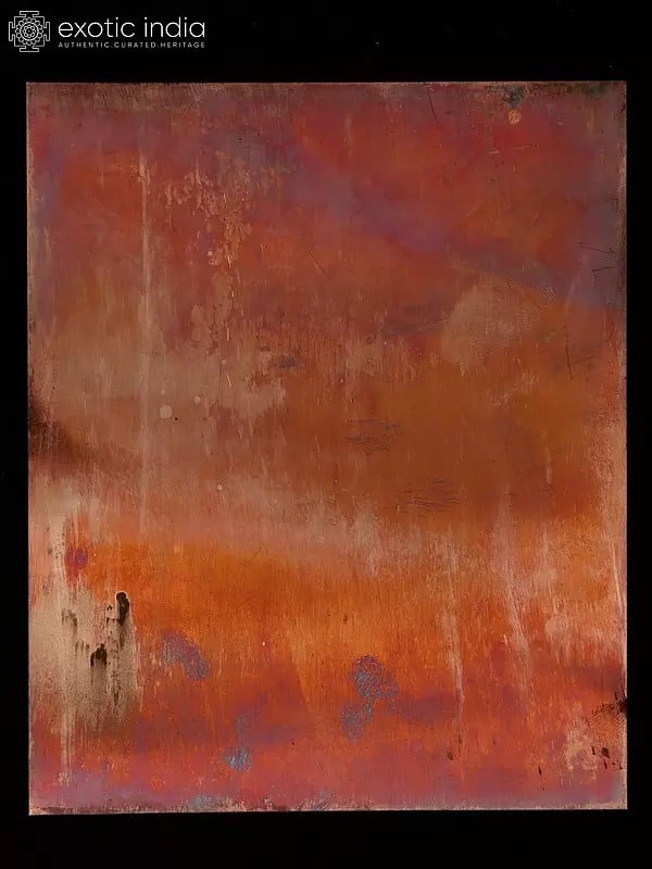 Exotic India 6" Manokamana Puran Yantra In Copper 