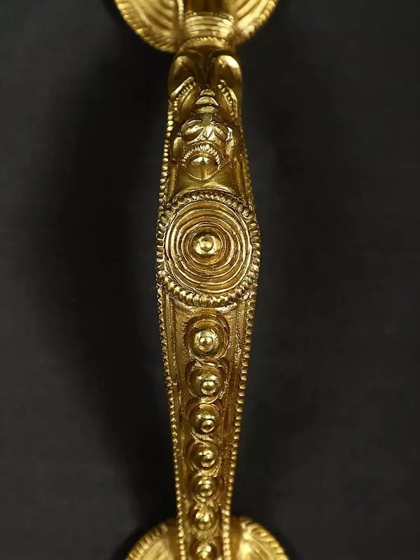 Exotic India 7" Door Handle In Brass
