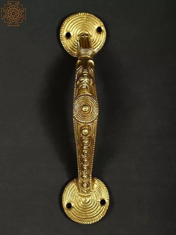 exotic india 7" Door Handle in Brass 
