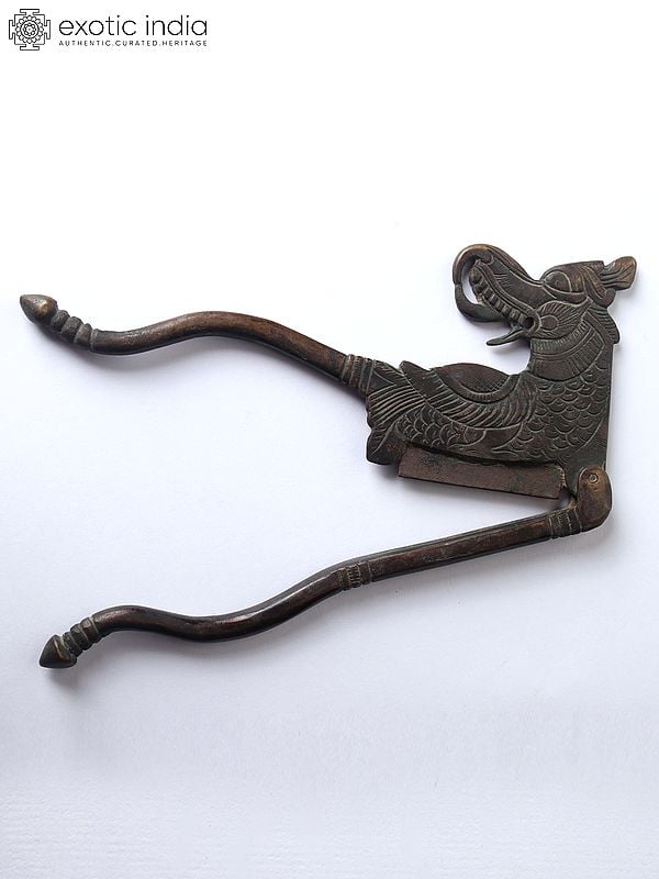 Exotic India 7" Dragon Design Bronze Nut Cracker