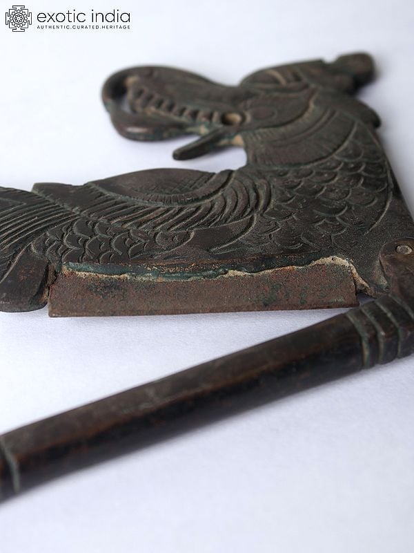 Exotic India 7" Dragon Design Bronze Nut Cracker