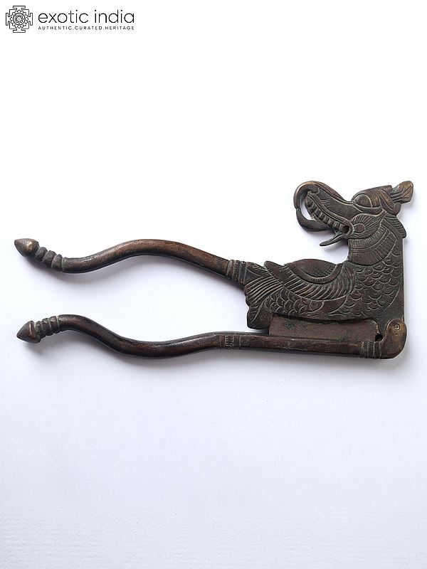 exotic india 7" Dragon Design Bronze Nut Cracker 