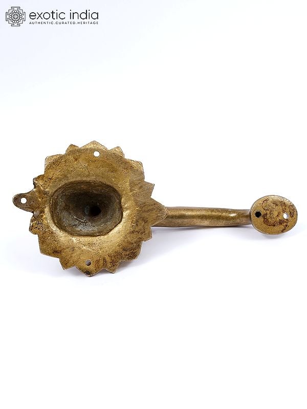 Exotic India 7" Elephant Design Brass Door Handle