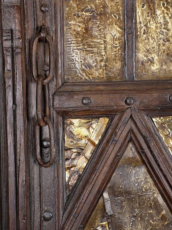 Exotic India 74" Large Vintage Style Double Door 