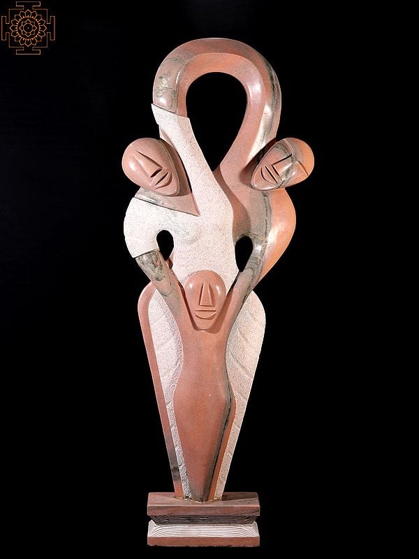 exotic india 77" Happy Family | Modern Art Sculpture