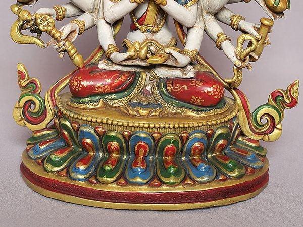 Exotic India 8" Colorful Goddess Chandi From Nepal 