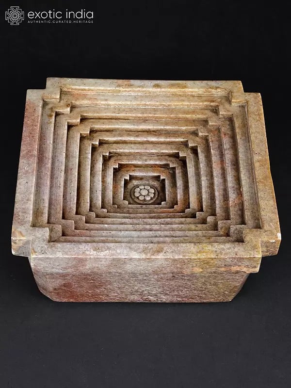exotic india 8" Kunda with Flower | Feng Shui Item 