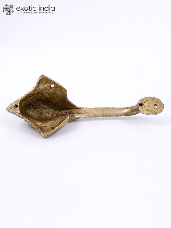 Exotic India 8" Lord Ganesha Door Handle In Brass 