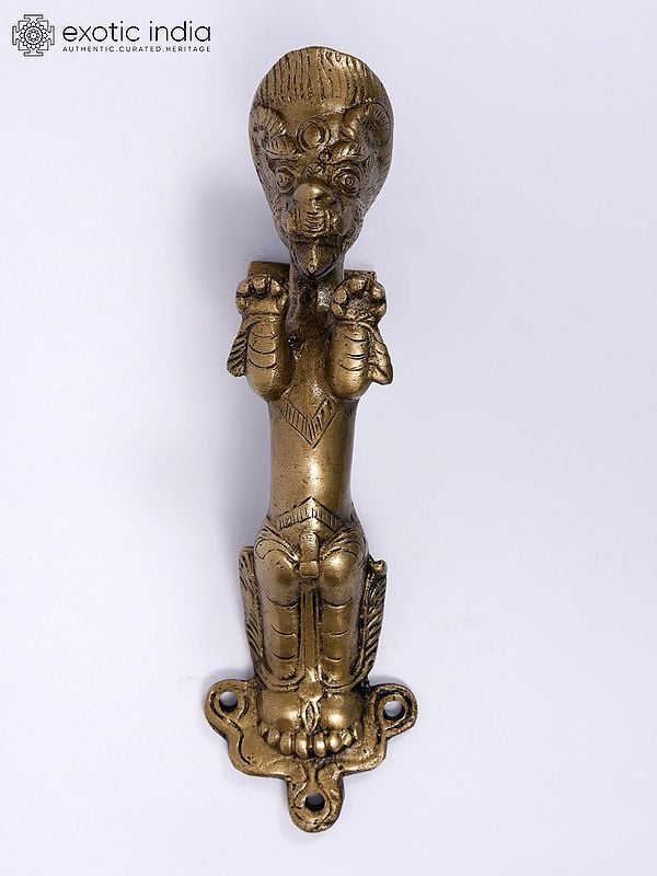 exotic india 8" Yali Design Brass Door Handle 