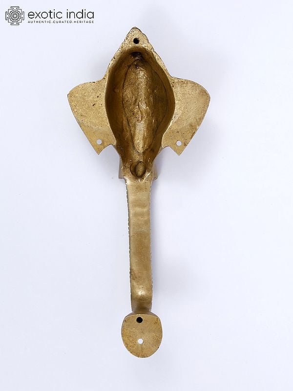 Exotic India 9" Lord Ganesha Brass Door Handle 