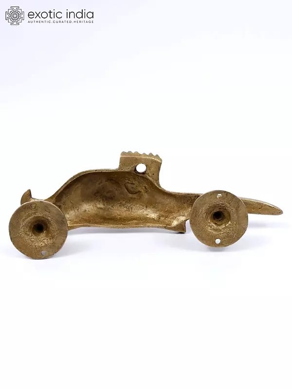 Exotic India 9" Parrot Design Door Handle In Brass 