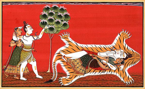 exotic india A Vision Of Shiva-Parvati 