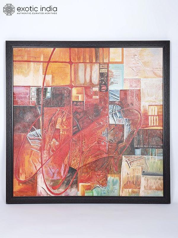 exotic india Abstract Art Oil Painting on Canvas 