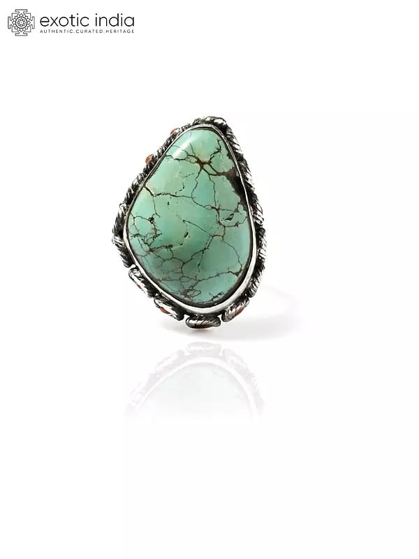 exotic india Adjustable Turquoise Ring 