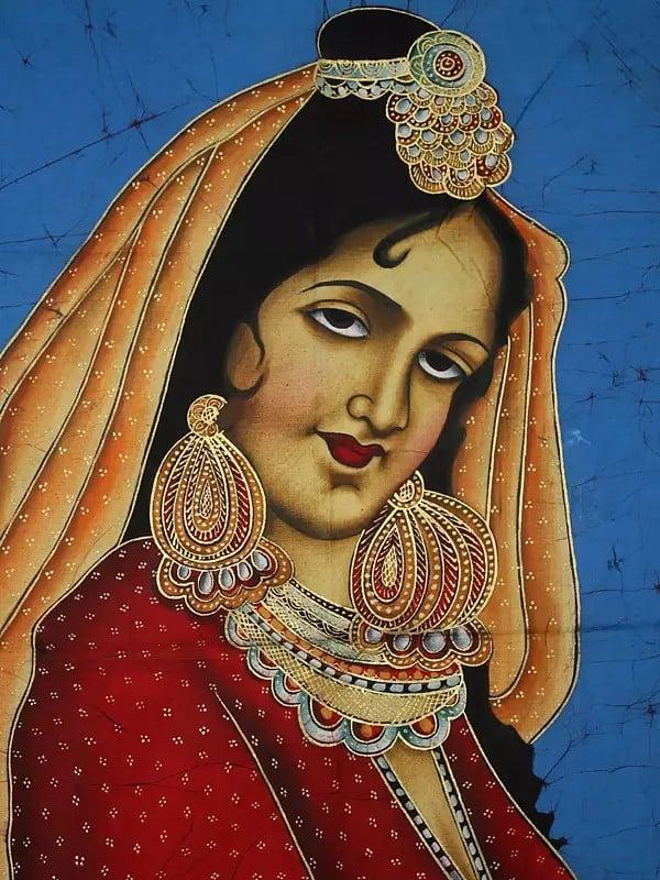 Exotic India Afghan Lady | Batik Painting
