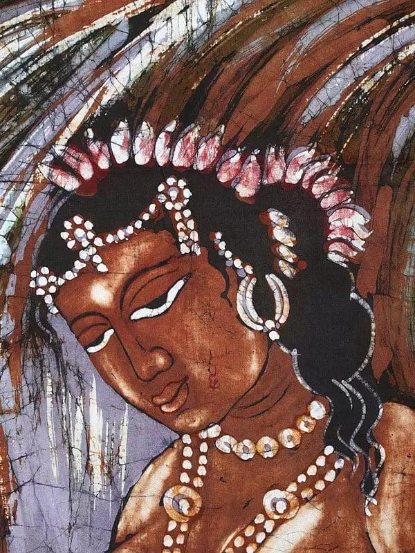 Exotic India Ajanta Lady | Batik Painting