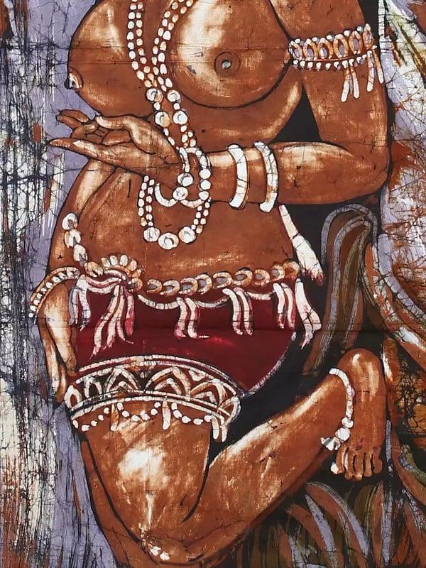 Exotic India Ajanta Lady | Batik Painting