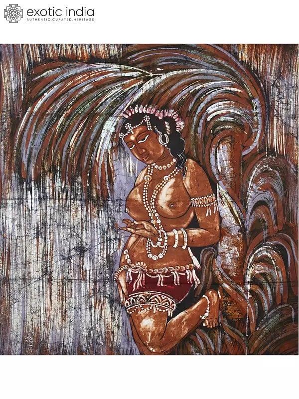exotic india Ajanta Lady | Batik Painting