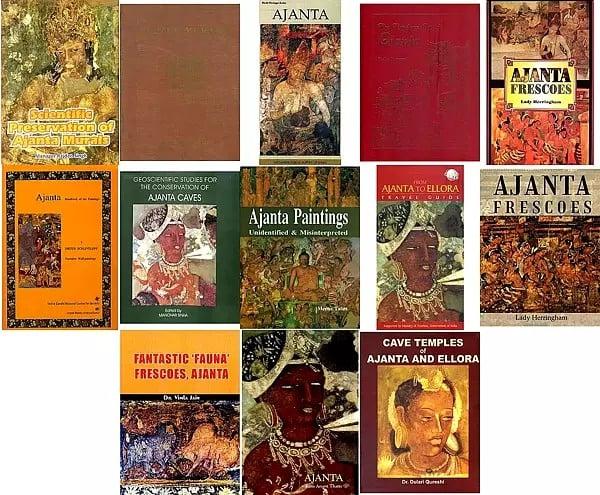 exotic india Ajanta Murals (Set of 13 Books) 