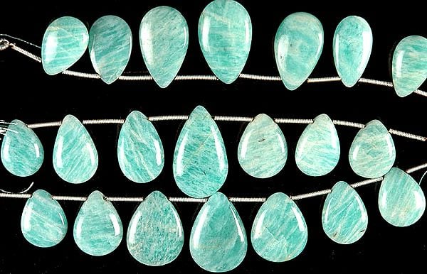 exotic india Amazonite Plain Briolette 
