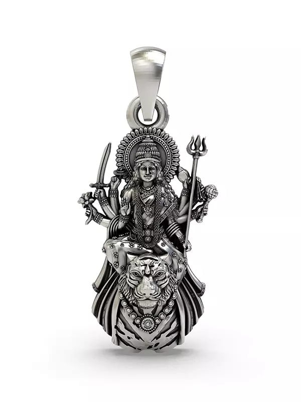 exotic india Ambe Maa (Goddess Durga) Pendant
