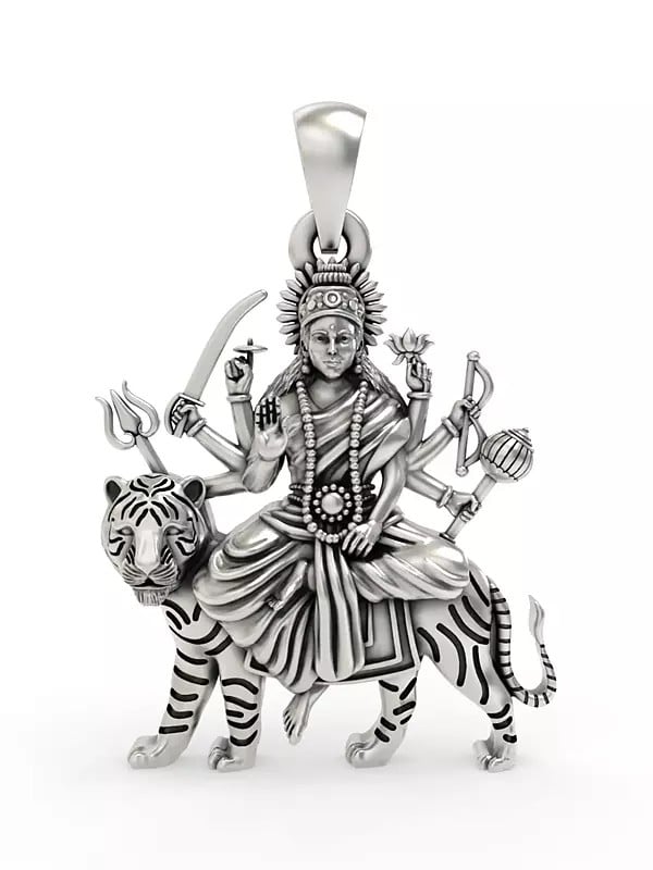 exotic india Ambe Maa (Goddess Durga) Pendant