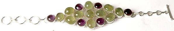 exotic india Amethyst and Prehnite Bracelet