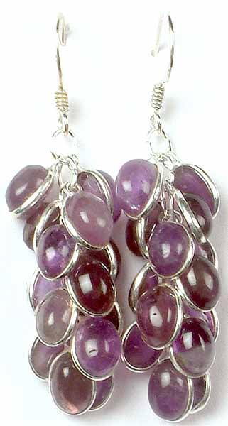 exotic india Amethyst Bunch Earrings
