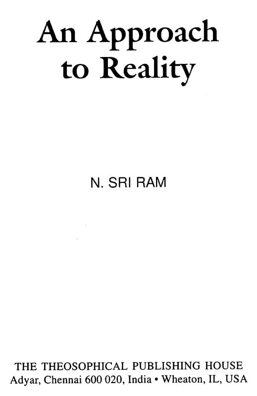 Exotic India An Approach To Reality 