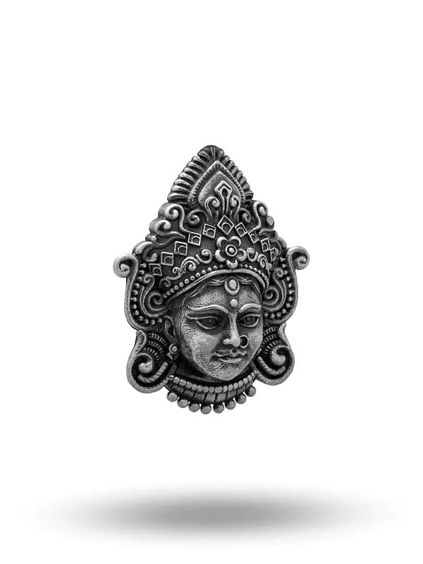 Exotic India Antique Finish Goddess Durga Brooch 