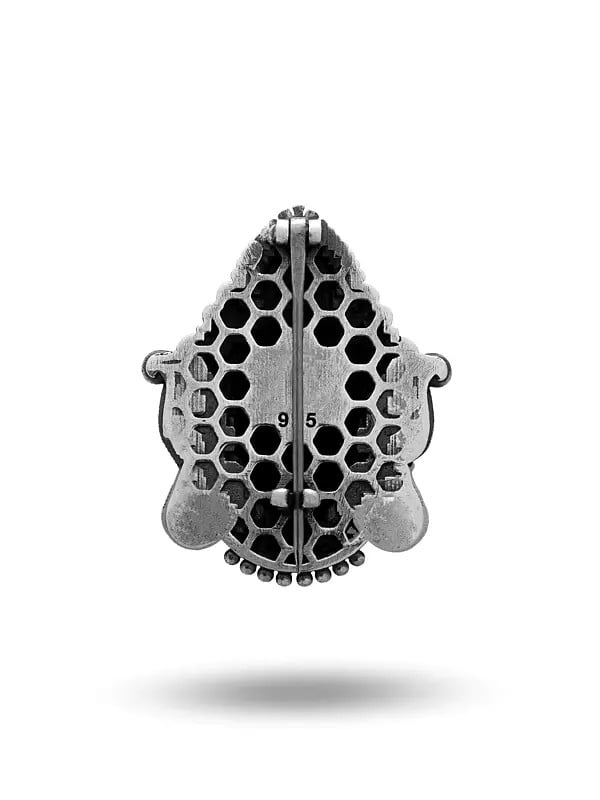 Exotic India Antique Finish Goddess Durga Brooch 