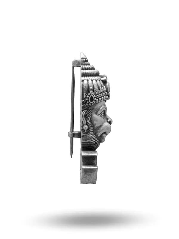 Exotic India Antique Finish Ram Hanuman Brooch 