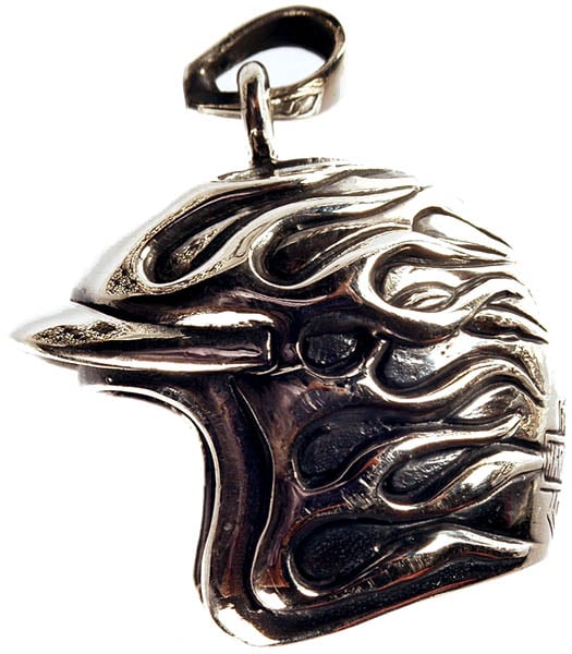 exotic india Army Helmet Pendant