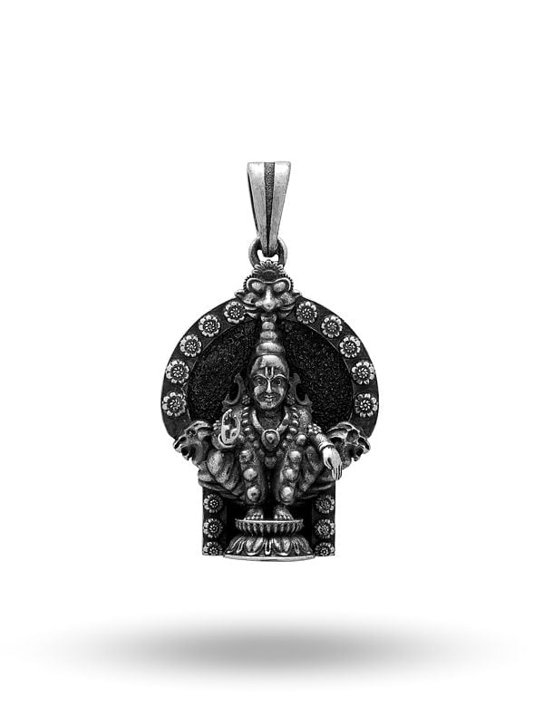 exotic india Ayyappan Swamy Antique Finish Pendant 