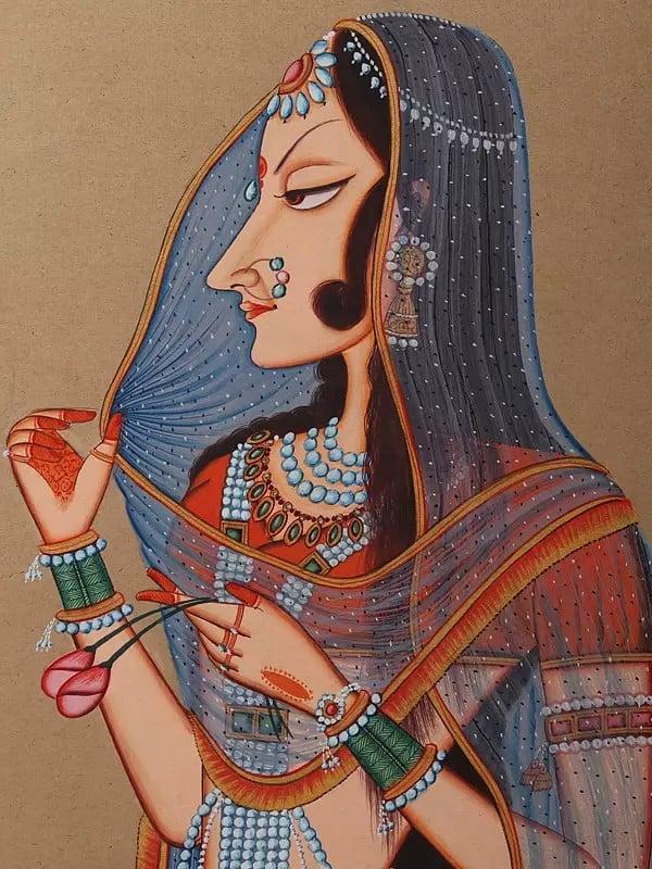 Exotic India Bani Thani | Watercolor Art 