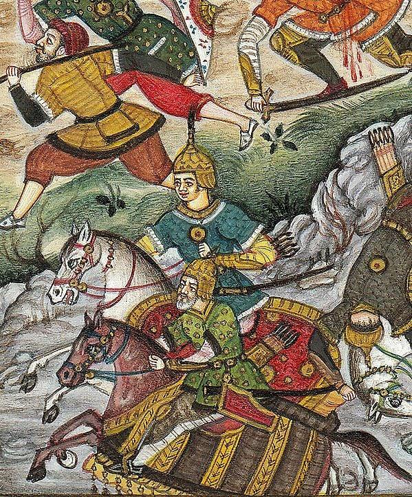Exotic India Battle Scene From The Akbarnama 