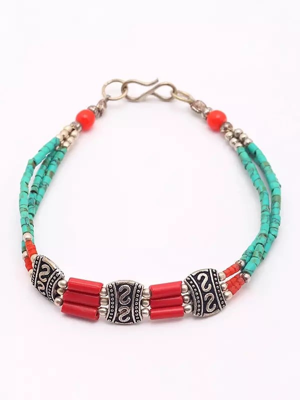 Exotic India Beaded Bracelet With S-Hook Bracelet 