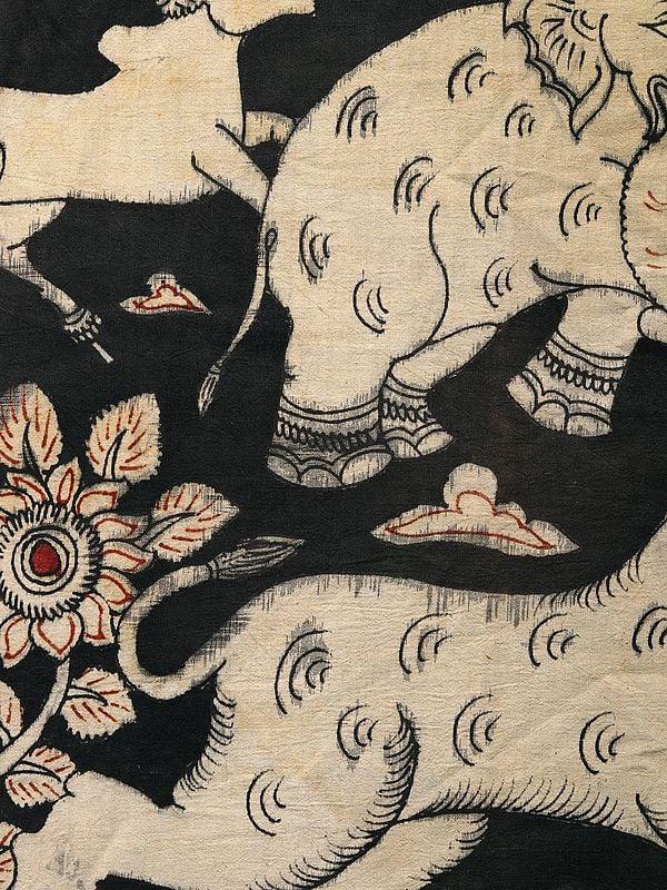 Exotic India Beast In The Wild | Kalamkari Painting 