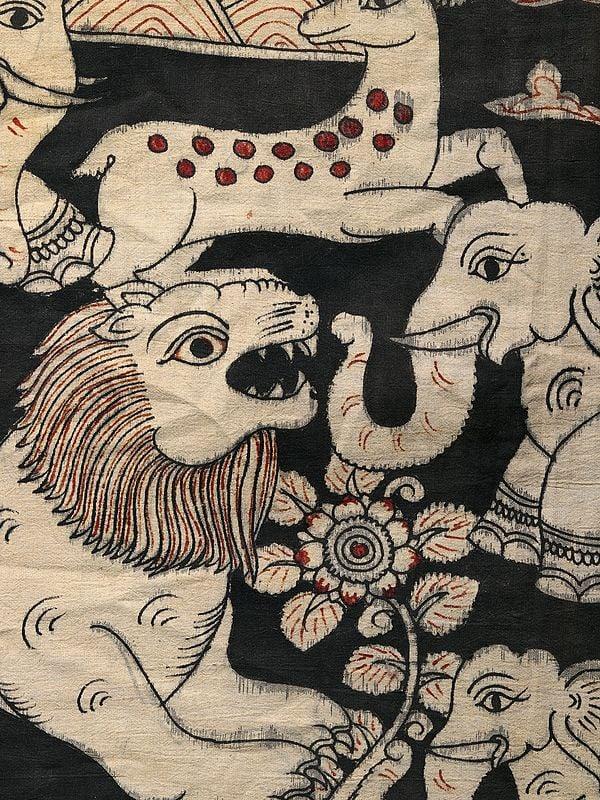Exotic India Beast In The Wild | Kalamkari Painting 