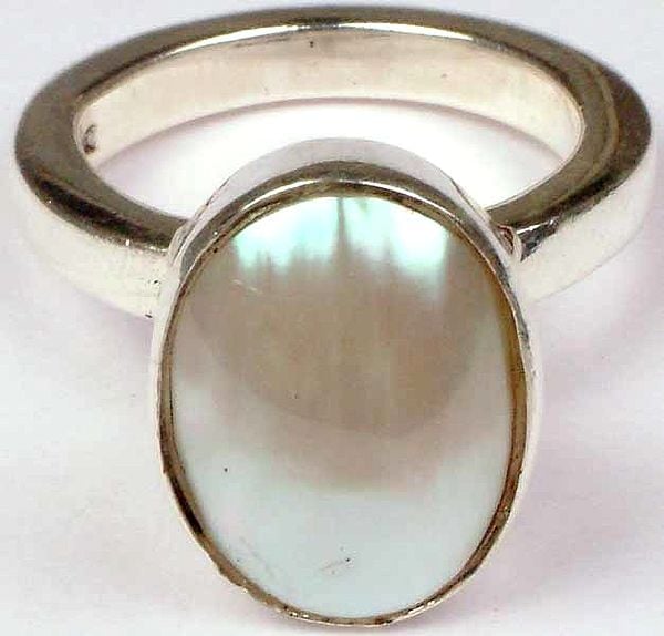 exotic india Beaten Shell Ring 