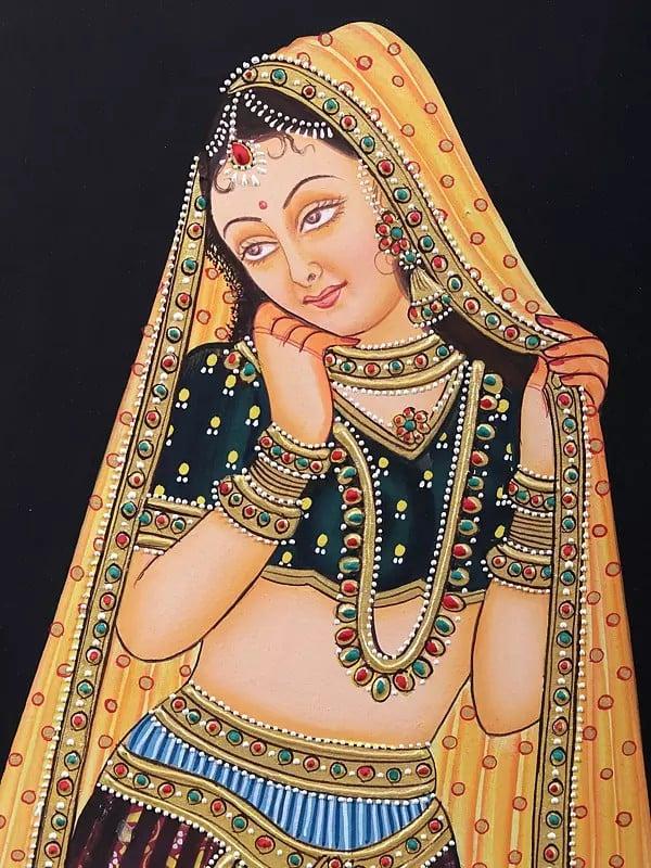 Exotic India Beautiful Bashful Lady 