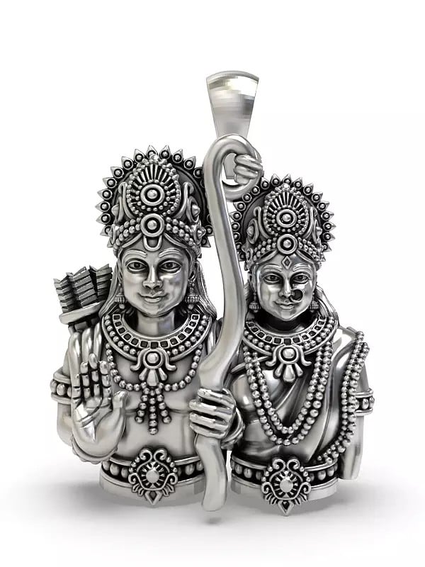 exotic india Bhagwan Ram and Mata Sita Pendant 