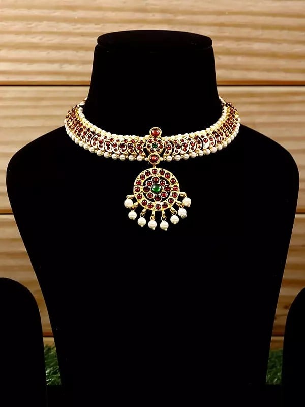Exotic India Bharatanatyam Traditional Jewelry Set 