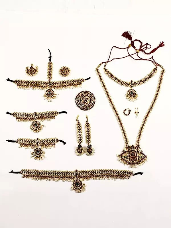 exotic india Bharatanatyam Traditional Jewelry Set