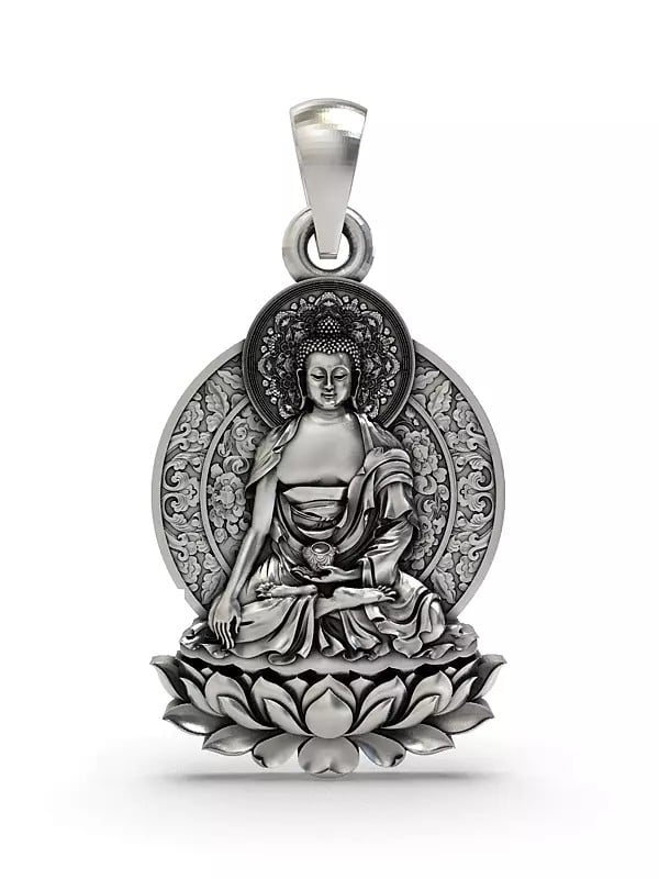 exotic india Bhumisparsha Buddha Pendant 