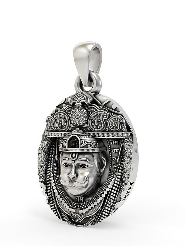 Exotic India Bhurakhiya Hanuman Dada Face Pendant