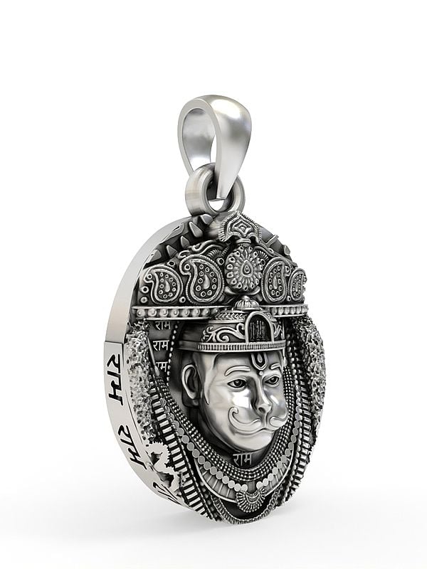 Exotic India Bhurakhiya Hanuman Dada Face Pendant