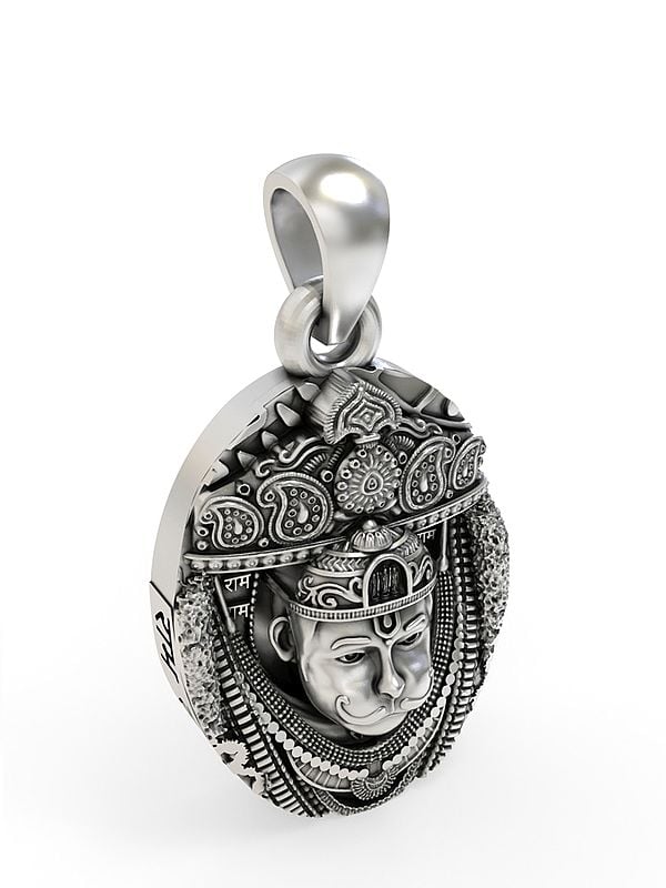 Exotic India Bhurakhiya Hanuman Dada Face Pendant