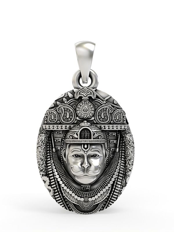 exotic india Bhurakhiya Hanuman Dada Face Pendant